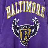 1997 Baltimore Ravens B-Shield Logo Crewneck