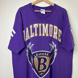 1997 Vintage Baltimore Ravens Wing Shield Logo Tee