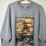 2001 Baltimore Ravens Super Bowl Pirate Ship Tee