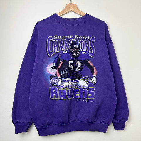 2001 Baltimore Ravens Ray Lewis Super Bowl Crewneck