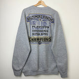 2001 Baltimore Ravens Super Bowl Schedule Crewneck