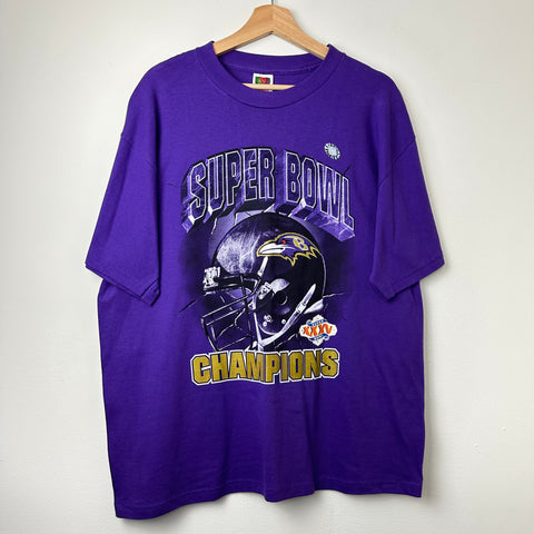 Vintage Baltimore Ravens Super Bowl Champs Helmet Tee
