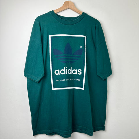 1990s Adidas Big Print Logo Tee