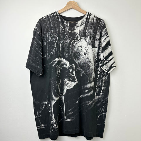 1992 Wolf All Over Print Tee