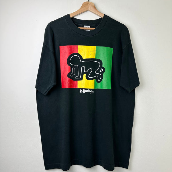 トップス 90s keith haring tee VINTAGE KEITH HARING TEE SHIRT 1990s SIZE SMALL MADE IN USA