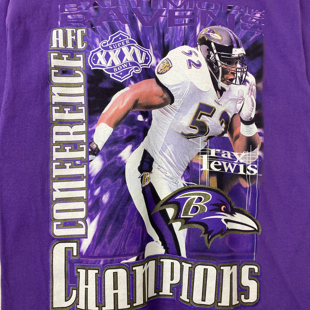 Vintage Baltimore Ravens Super Bowl XXXV 2001 T Shirt Tee All 