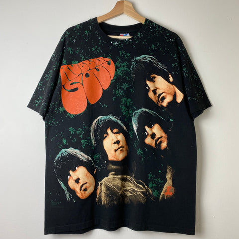 1990s The Beatles Rubber Soul All Over Print Tee